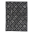 Pemberly Row Easy Care 6'x9' Fabric Charcoal Black Modern Indoor/Outdoor Rug