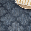 Pemberly Row Easy Care 6'x9' Fabric Navy Blue Modern Indoor/Outdoor Rug