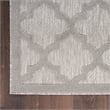 Pemberly Row Easy Care 6'x9' Fabric Silver Gray Modern Indoor/Outdoor Rug