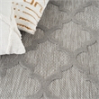 Pemberly Row Easy Care 6'x9' Fabric Silver Gray Modern Indoor/Outdoor Rug