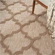 Pemberly Row Easy Care 7'x10' Fabric Natural Beige Modern Rug