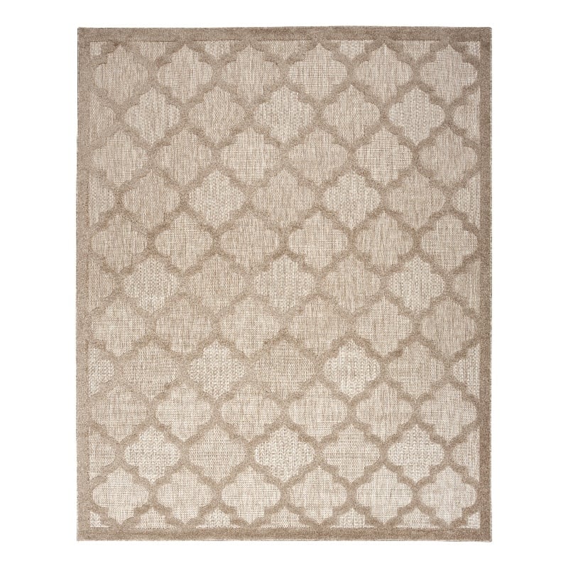 Pemberly Row Easy Care 7'x10' Fabric Natural Beige Modern Rug
