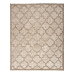 Pemberly Row Easy Care 7'x10' Fabric Natural Beige Modern Rug