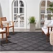 Pemberly Row Easy Care 8'x10' Fabric Charcoal Black Modern Rug