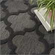 Pemberly Row Easy Care 8'x10' Fabric Charcoal Black Modern Rug
