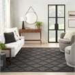 Pemberly Row Easy Care 8'x10' Fabric Charcoal Black Modern Rug