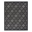 Pemberly Row Easy Care 8'x10' Fabric Charcoal Black Modern Rug