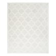 Pemberly Row Easy Care 8'x10' Ivory/White Indoor/Outdoor Rug