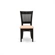 Pemberly Row Traditional Wood Dining Chairs in Black (Set of 2)
