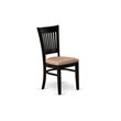 Pemberly Row Traditional Wood Dining Chairs in Black (Set of 2)
