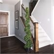 Pemberly Row 6' Plastic Artificial Potted Boxwood Spiral Tree in Green