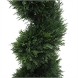 Pemberly Row 5' Plastic Artificial Potted Cedar Spiral Tree in Green