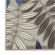 Pemberly Row 6'x9' Gray/Blue Indoor/Outdoor Polypropylene Rug