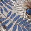 Pemberly Row 6'x9' Gray/Blue Indoor/Outdoor Polypropylene Rug