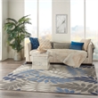 Pemberly Row 6'x9' Gray/Blue Indoor/Outdoor Polypropylene Rug
