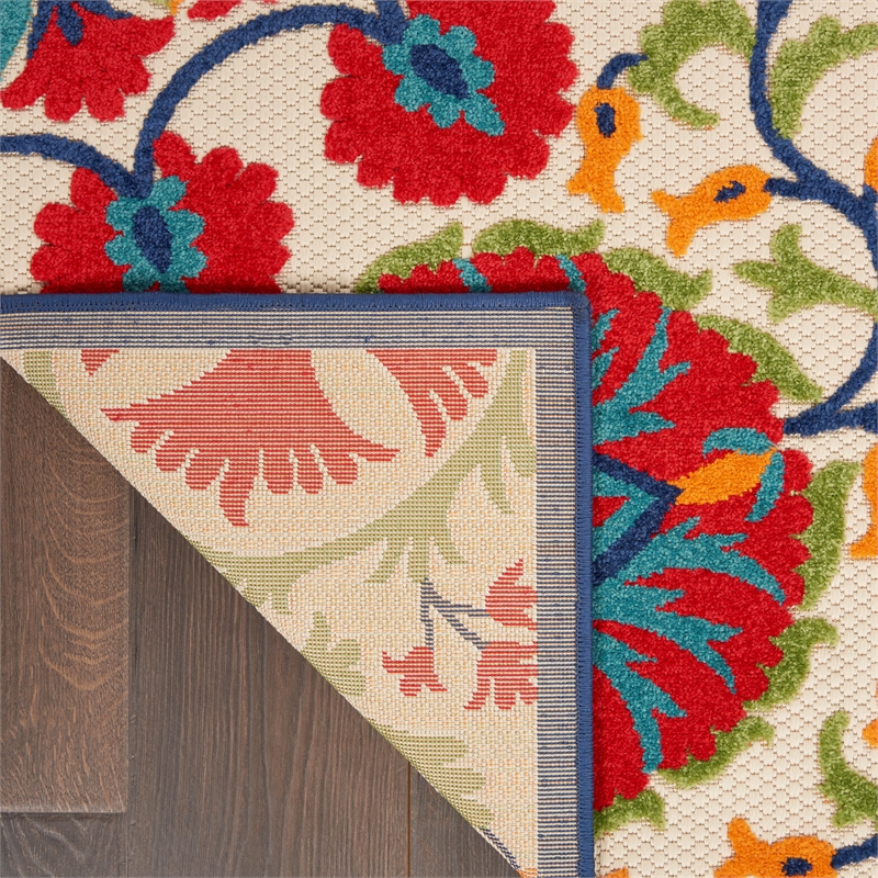 Pemberly Row 7'x10' Red/Multi Indoor/Outdoor Polypropylene Rug