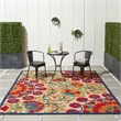 Pemberly Row 7'x10' Red/Multi Indoor/Outdoor Polypropylene Rug