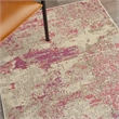 Pemberly Row Modern / Contemporary 3'x5' Ivory/Pink Indoor Rug