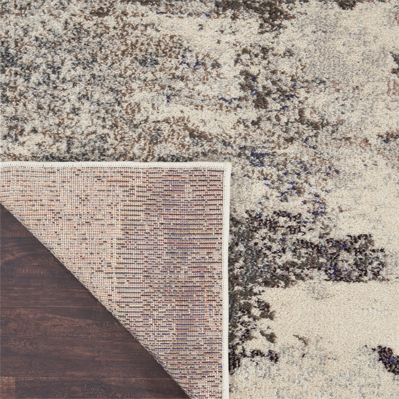 Pemberly Row Modern / Contemporary 9'x12' Ivory/Gray Indoor Rug