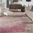 Pemberly Row 9'x12' Ivory/Pink Modern Indoor Polypropylene Rug