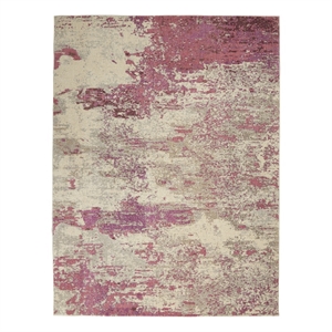 Pemberly Row 9'x12' Ivory/Pink Modern Indoor Polypropylene Rug