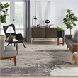 Pemberly Row Modern / Contemporary 10'x14' Ivory/Gray Indoor Rug