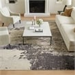 Pemberly Row Modern / Contemporary 10'x14' Ivory/Gray Indoor Rug