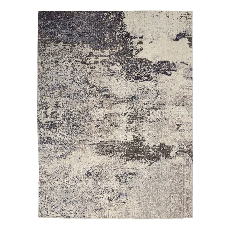 Pemberly Row Modern / Contemporary 10'x14' Ivory/Gray Indoor Rug