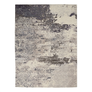 Pemberly Row Modern / Contemporary 10'x14' Ivory/Gray Indoor Rug