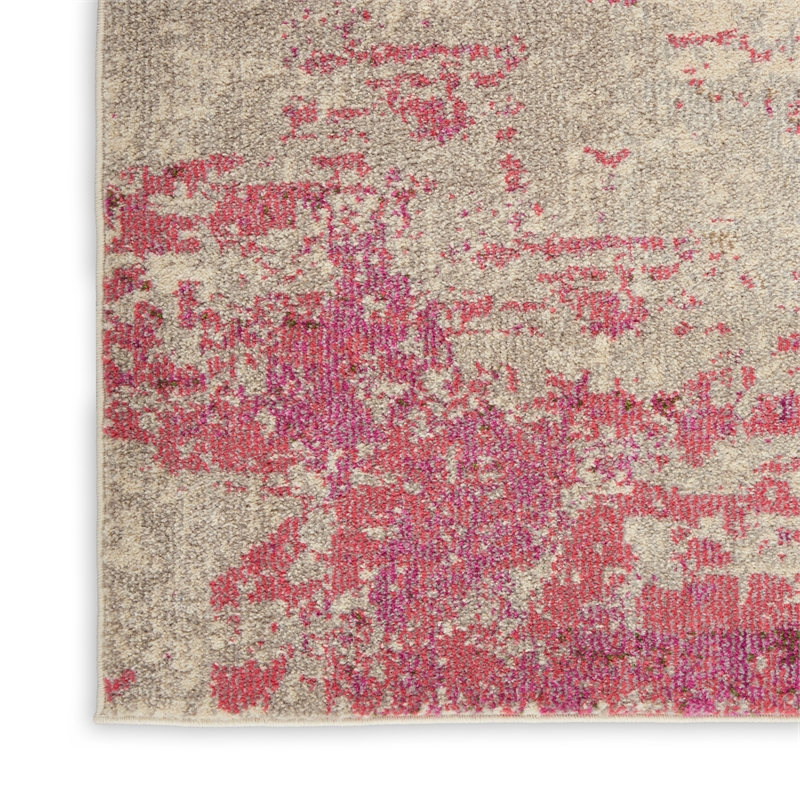 Pemberly Row 10'x14' Ivory/Pink Modern Indoor Polypropylene Rug