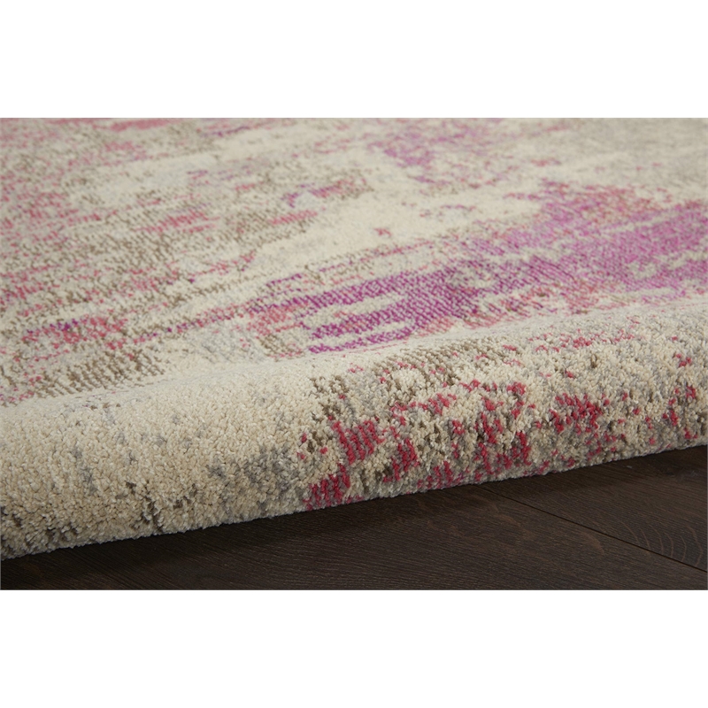 Pemberly Row Modern / Contemporary 2'x6' Ivory/Gray Indoor Rug