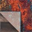 Pemberly Row 7'x10' Blue and Red Fabric Modern Area Rug (7'x10')