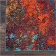 Pemberly Row 7'x10' Blue and Red Fabric Modern Area Rug (7'x10')