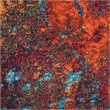 Pemberly Row 7'x10' Blue and Red Fabric Modern Area Rug (7'x10')