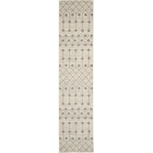 Pemberly Row Transitional 2'3&quotx10' Ivory/Gray Bohemian Indoor Rug