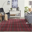 Pemberly Row Contemporary 6'x9' Red Rustic Indoor Polypropylene Rug