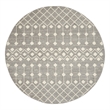 Pemberly Row 8' Round Gray Bohemian Indoor Polypropylene Rug