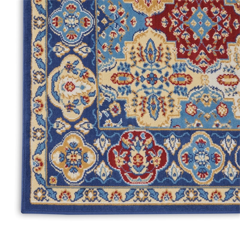 Pemberly Row 8'x10' Multicolor Fabric Bohemian Area Rug (8'x10')