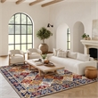 Pemberly Row 8'x10' Multicolor Fabric Bohemian Area Rug (8'x10')