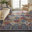 Pemberly Row 8'x10' Multicolor Fabric Bohemian Area Rug (8'x10')