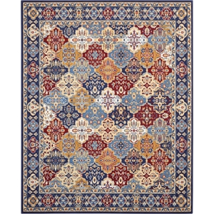 Pemberly Row 8'x10' Multicolor Fabric Bohemian Area Rug (8'x10')