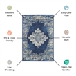 Pemberly Row Modern Transitional 6'x9' Bohemian Indoor Rug in Gray