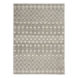 Pemberly Row Modern Transitional 6'x9' Bohemian Indoor Rug in Gray