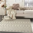 Pemberly Row 6'x9' Ivory/Gray Bohemian Indoor Polypropylene Rug