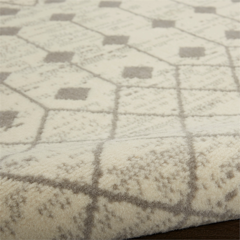 Pemberly Row 6'x9' Ivory/Gray Bohemian Indoor Polypropylene Rug