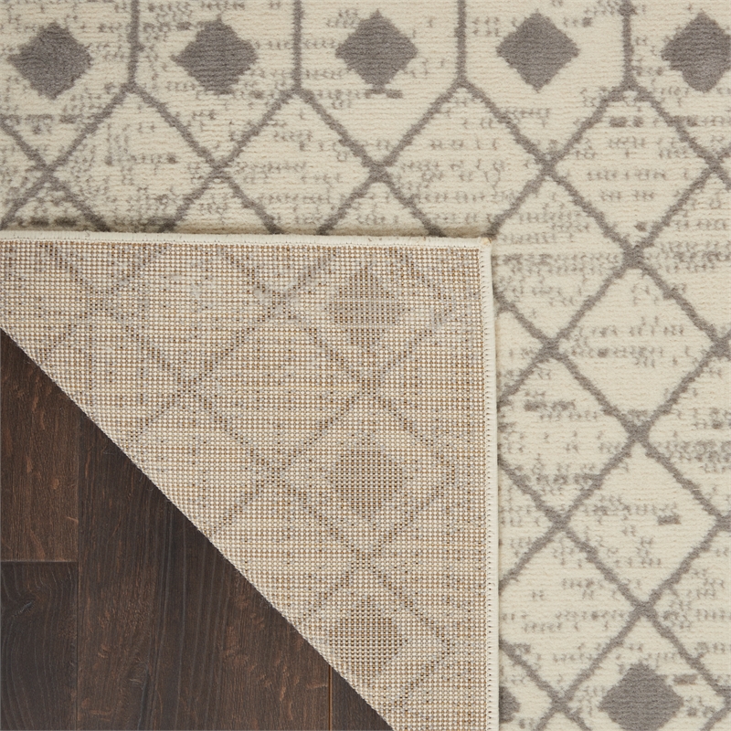 Pemberly Row 6'x9' Ivory/Gray Bohemian Indoor Polypropylene Rug