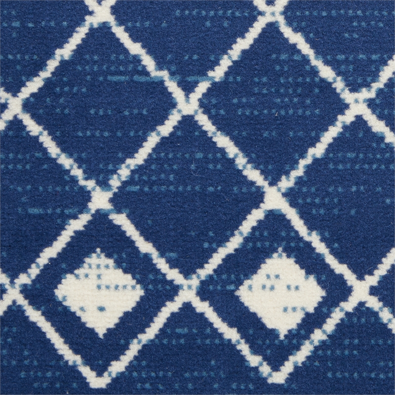 Pemberly Row Transitional 6'x9' Navy Bohemian Indoor Polypropylene Rug