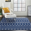 Pemberly Row Transitional 6'x9' Navy Bohemian Indoor Polypropylene Rug