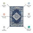 Pemberly Row Transitional 7'x10' Gray Bohemian Indoor Polypropylene Rug