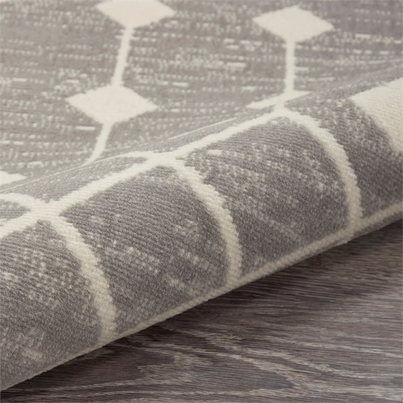 Pemberly Row Transitional 7'x10' Gray Bohemian Indoor Polypropylene Rug